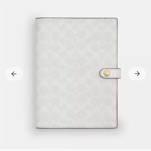 Coach White Patterned Notebook
